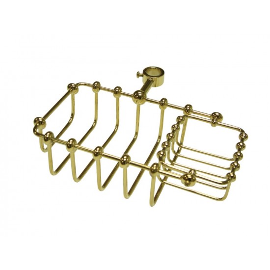 Kingston Brass 7" Riser Mount Soap Basket, Polished Brass
