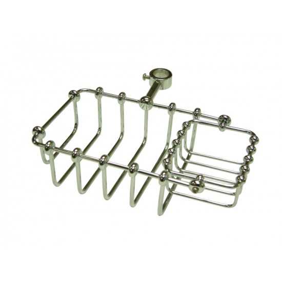 Kingston Brass 7" Riser Mount Soap Basket, Polished Chrome