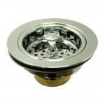 Kingston Brass Heavy Duty Kitchen Sink Waste Basket, Polished Chrome