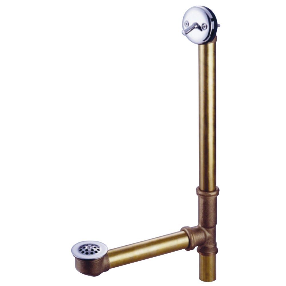 Kingston Brass 18" Trip Lever Waste with Overflow with Grid, Polished Chrome