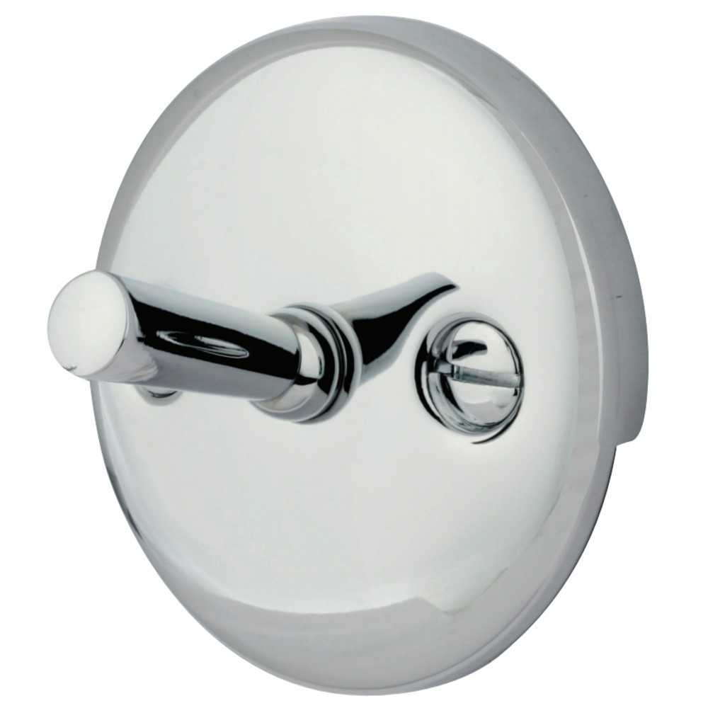 Kingston Brass Round Overflow Plate with Trip Lever Drain, Polished Chrome