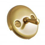 Kingston Brass Round Overflow Plate with Trip Lever Drain, Brushed Brass