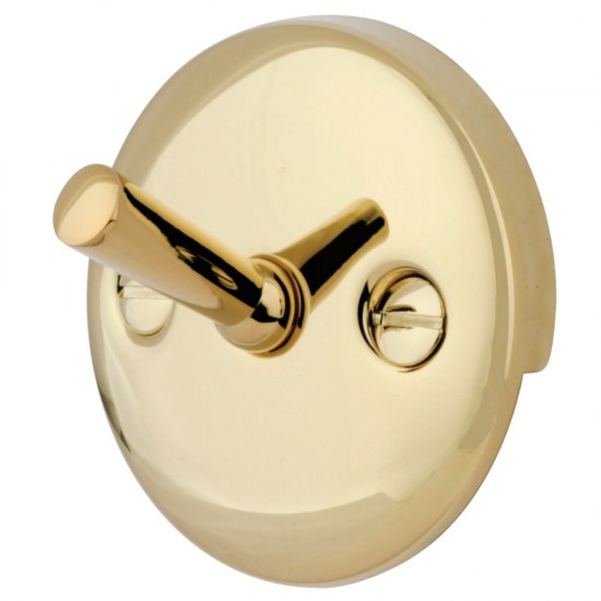 Kingston Brass Round Overflow Plate with Trip Lever Drain, Polished Brass