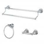 Kingston Brass 3-Piece Bathroom Accessory Set, Polished Chrome