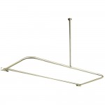 Kingston Brass D-Type Shower Rod, Brushed Nickel
