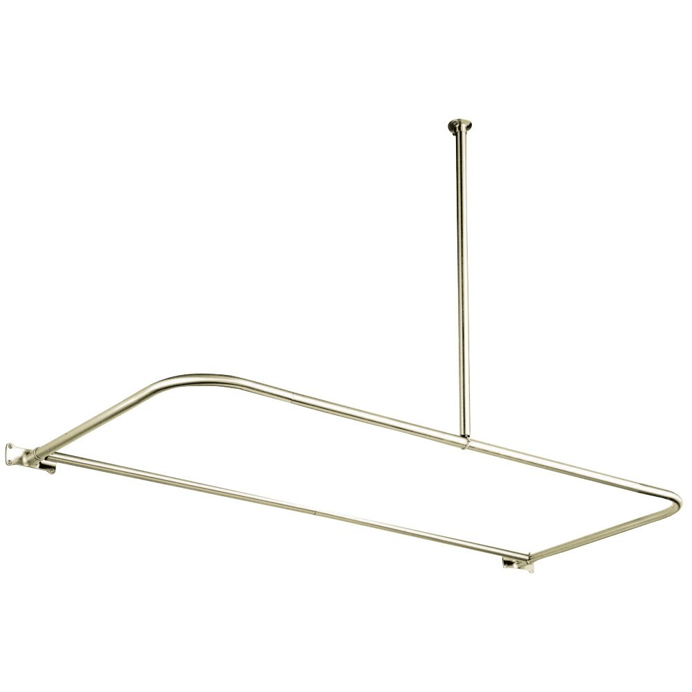 Kingston Brass D-Type Shower Rod, Brushed Nickel