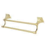 Kingston Brass Monarch 18-Inch Dual Towel Bar, Polished Brass