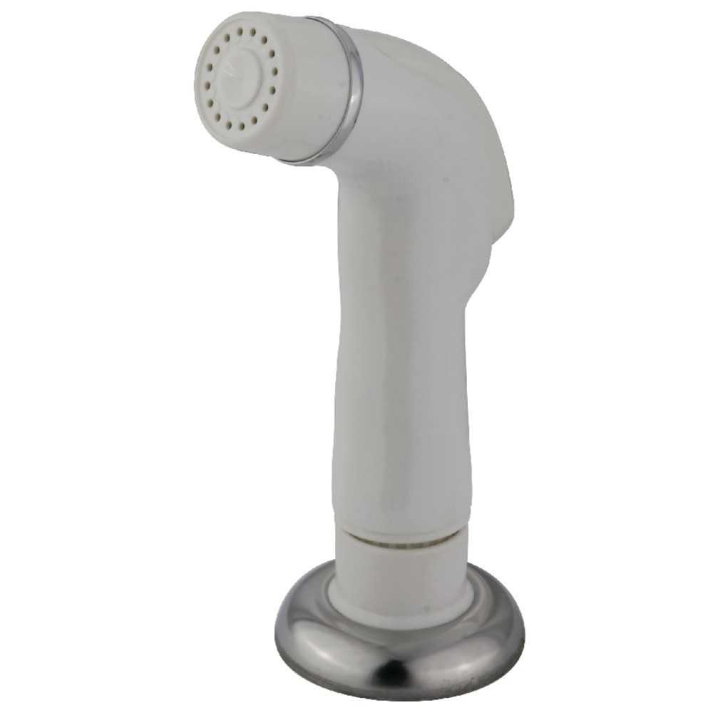 Kingston Brass Kitchen Faucet Sprayer with Hose, White Kingston Brass Kitchen Faucet Sprayer with Hose, White