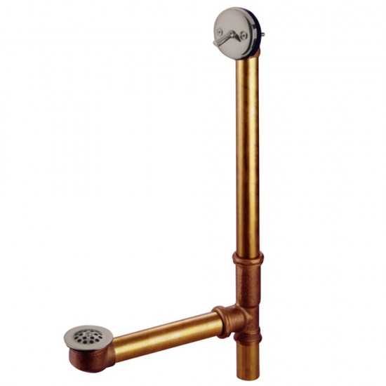 Kingston Brass Made To Match 20" Trip Lever Waste & Overflow With Grid, Brushed Nickel