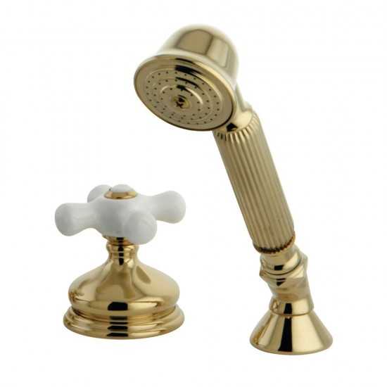 Kingston Brass Transfer Valve Set Roman Tub Filler, Polished Brass