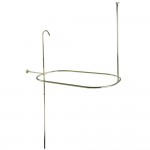 Kingston Brass Vintage Oval Shower Riser With Enclosure, Polished Brass