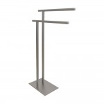 Kingston Brass Freestanding Double Towel Rack, Brushed Nickel
