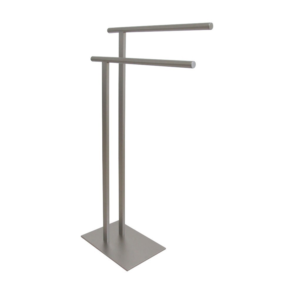 Kingston Brass Freestanding Double Towel Rack, Brushed Nickel Kingston Brass Freestanding Double Towel Rack, Brushed Nickel