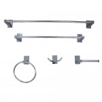 Kingston Brass Continental 5-Piece Bathroom Accessory Set, Polished Chrome