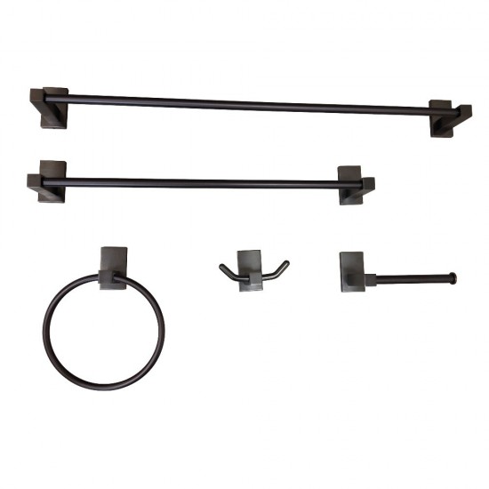 Kingston Brass Continental 5-Piece Bathroom Accessory Set, Oil Rubbed Bronze