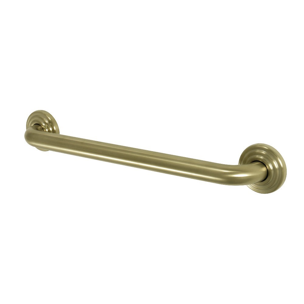 Kingston Brass Restoration 18-Inch X 1-1/4-Inch OD Decorative Grab Bar, Brushed Brass