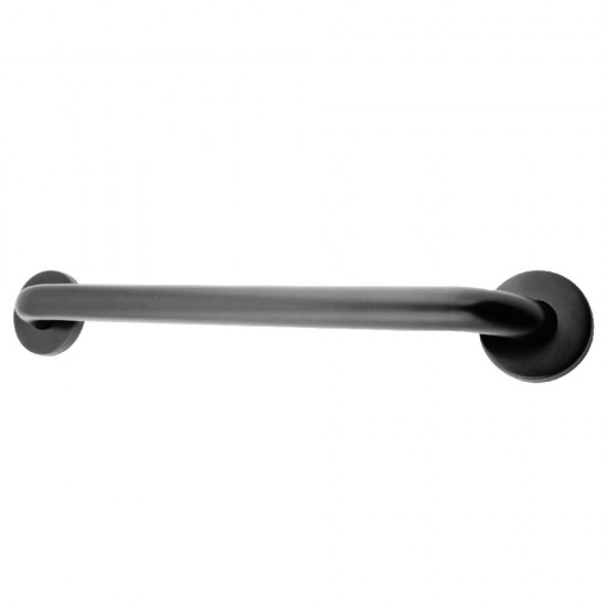 Kingston Brass Americana 18" Decorative Grab Bar, Black