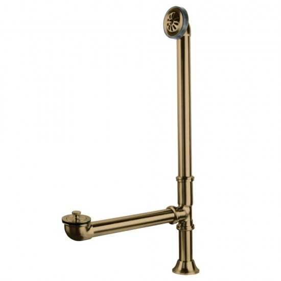 Kingston Brass Clawfoot Tub Waste & Overflow Drain, Polished Brass