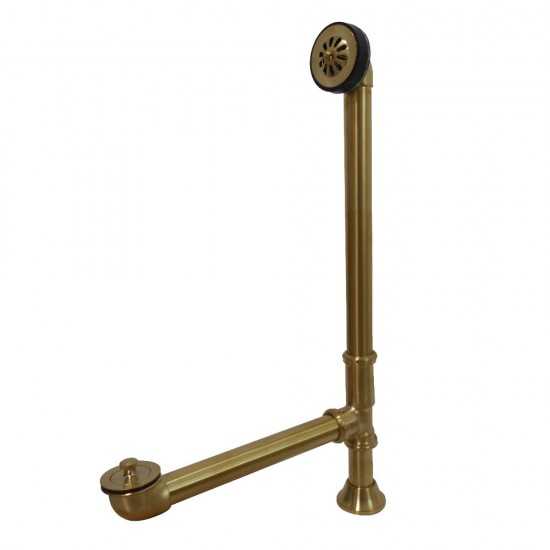 Kingston Brass Clawfoot Tub Waste & Overflow Drain, Brushed Brass