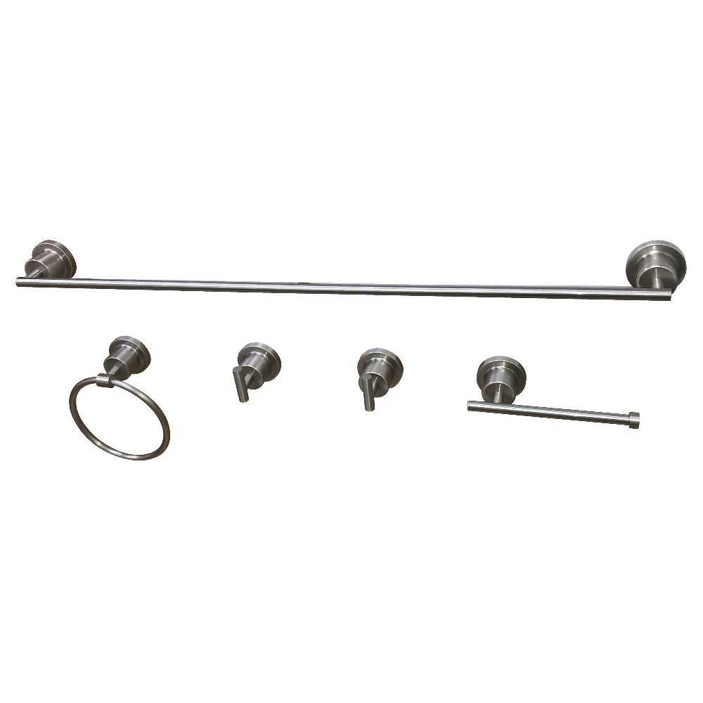 Kingston Brass Concord 5-Piece Bathroom Accessory Set, Brushed Nickel