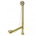 Kingston Brass Clawfoot Tub Waste & Overflow Drain, 20 Gauge, Polished Brass