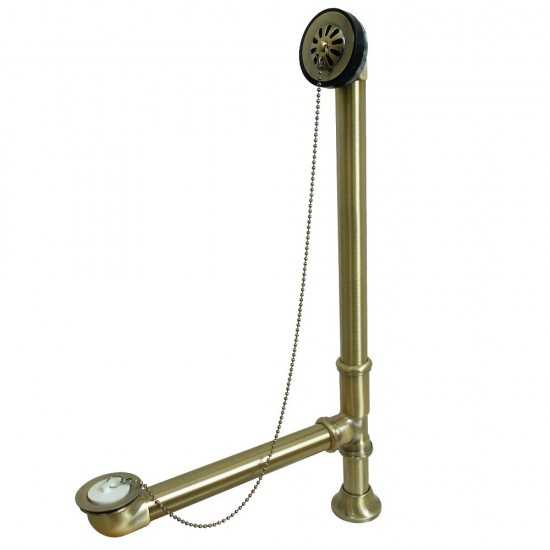 Kingston Brass Clawfoot Tub Waste & Overflow Drain, 20 Gauge, Antique Brass