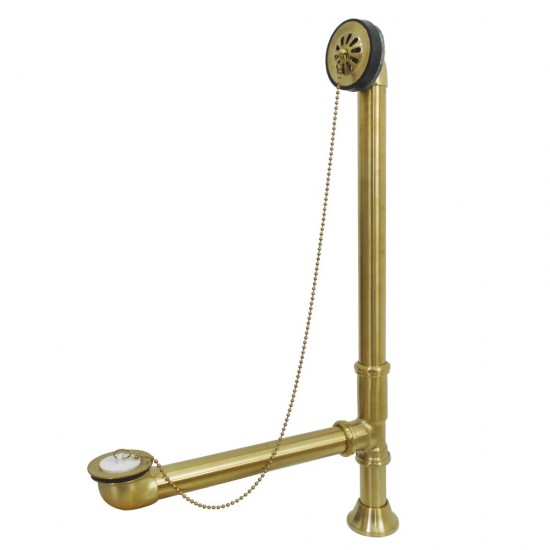 Kingston Brass Clawfoot Tub Waste & Overflow Drain, 20 Gauge, Brushed Brass