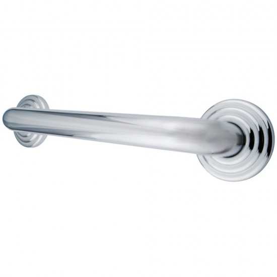 Kingston Brass Restoration 12-Inch Decorative 1-1/4-Inch OD Grab Bar, Polished Chrome