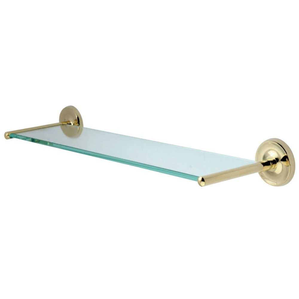 Kingston Brass Classic Glass Shelf, Polished Brass