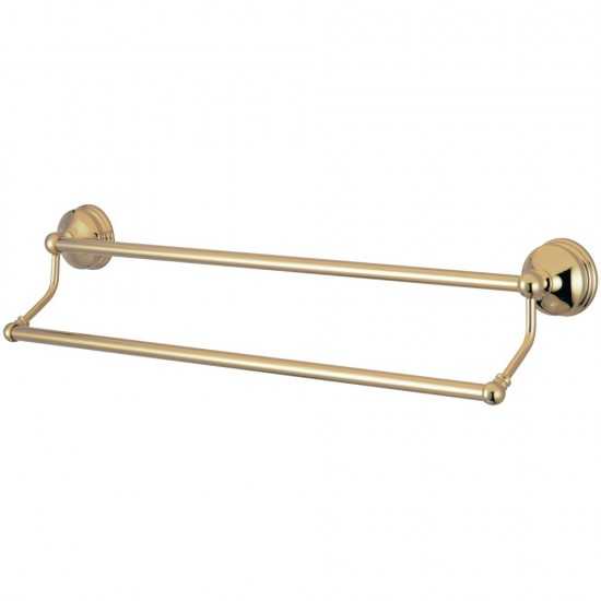 Kingston Brass Vintage 24" Dual Towel Bar, Polished Brass