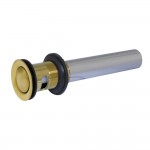Kingston Brass KB8108 Push Pop-Up Drain with Overflow, Brushed Brass