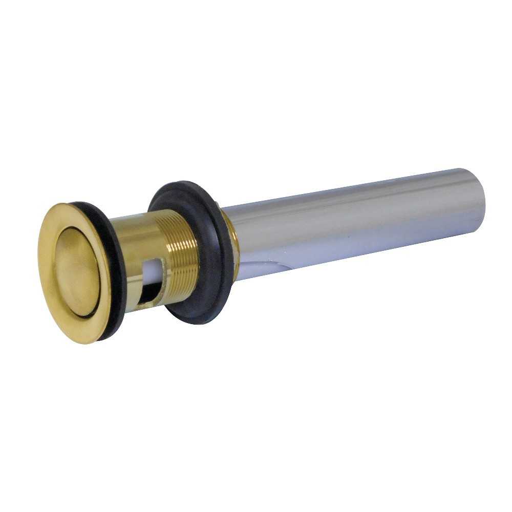 Kingston Brass KB8108 Push Pop-Up Drain with Overflow, Brushed Brass Kingston Brass KB8108 Push Pop-Up Drain with Overflow, Brushed Brass
