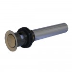 Kingston Brass KB8108 Push Pop-Up Drain with Overflow, Antique Brass