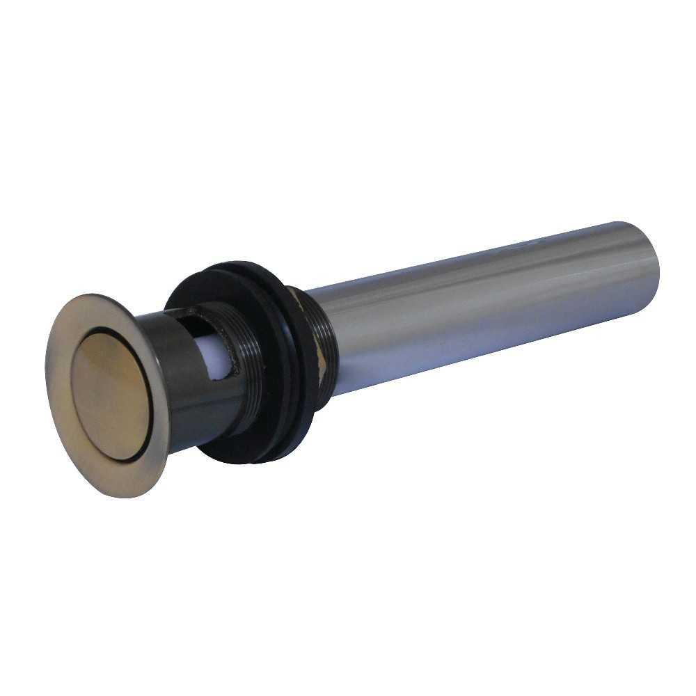 Kingston Brass KB8108 Push Pop-Up Drain with Overflow, Antique Brass Kingston Brass KB8108 Push Pop-Up Drain with Overflow, Antique Brass