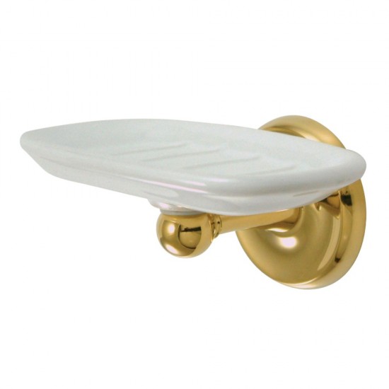 Kingston Brass Classic Soap Dish, Polished Brass