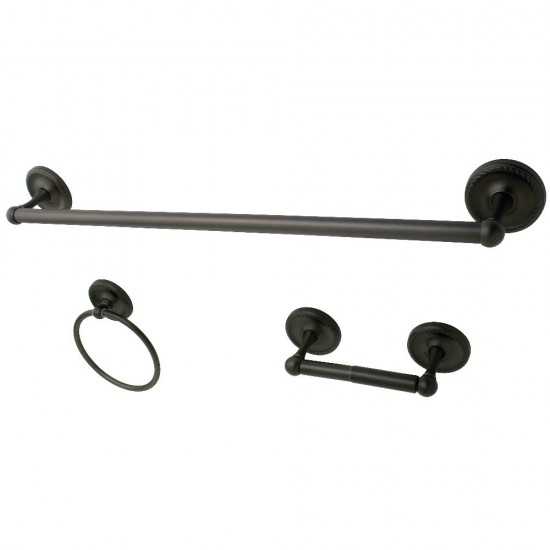 Kingston Brass 3-Piece Bathroom Accessories Set, Oil Rubbed Bronze