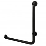 Kingston Brass 24"x 24" L-Shaped Grab Bar - Left Hand, Matte Black