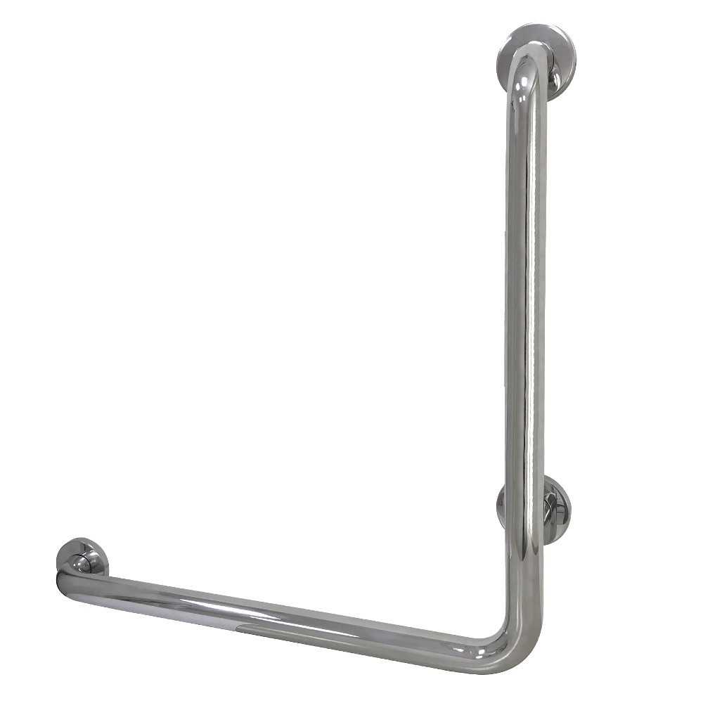 Kingston Brass 24"x 24" L-Shaped Grab Bar - Left Hand, Mirror