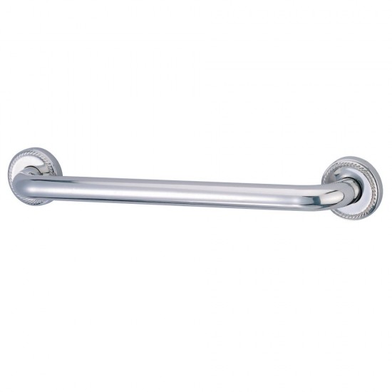 Kingston Brass Laurel 16-Inch Decorative 1-1/4-Inch OD Grab Bar, Polished Chrome