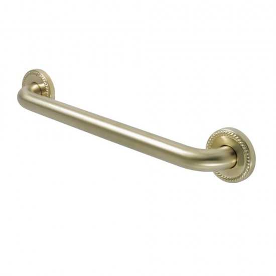 Kingston Brass Laurel 16-Inch Decorative 1-1/4-Inch OD Grab Bar, Brushed Brass