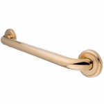 Kingston Brass Laurel 16-Inch Decorative 1-1/4-Inch OD Grab Bar, Polished Brass