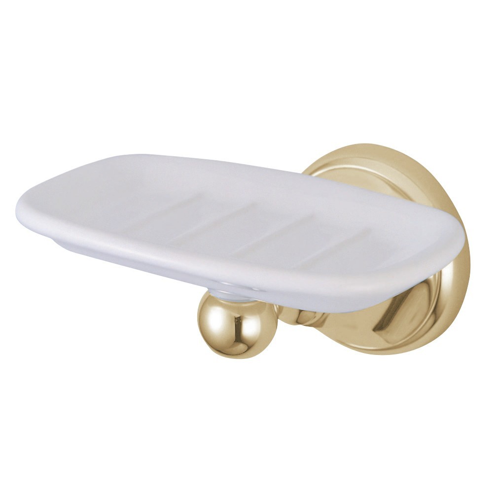 Kingston Brass Metropolitan Wall Mount Soap Dish Holder, Polished Brass