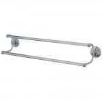 Kingston Brass Milano 18" Dual Towel Bar, Polished Chrome