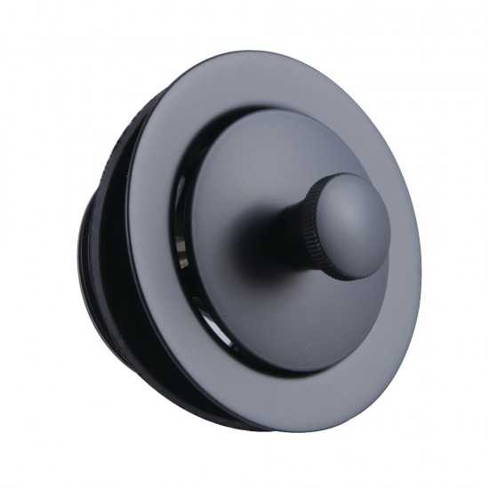 Kingston Brass Brass Lift & Lock Tub Drain, Matte Black