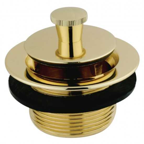 Kingston Brass Brass Lift & Lock Tub Drain, Polished Brass