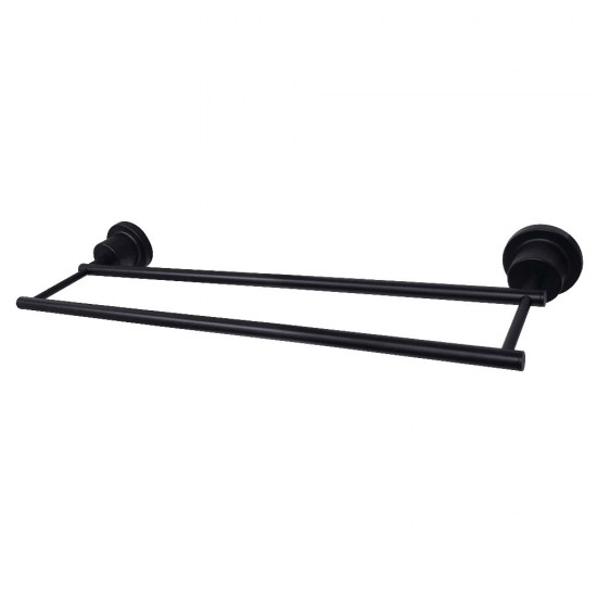 Kingston Brass Concord 18-Inch Double Towel Bar, Matte Black