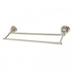 Kingston Brass Concord 18-Inch Double Towel Bar, Polished Nickel