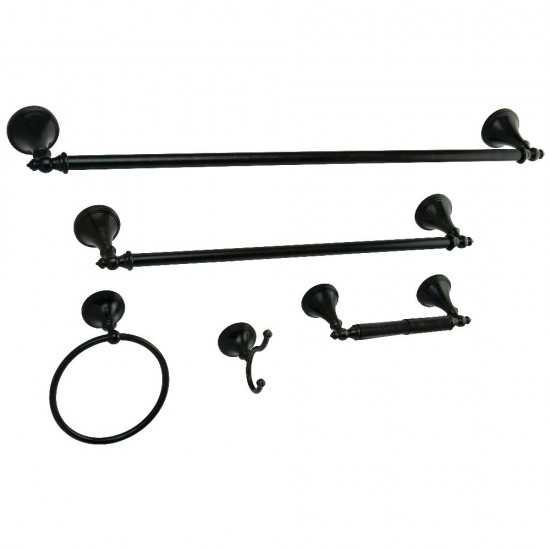 Kingston Brass Naples 5-Piece Bathroom Accessory Set, Oil Rubbed Bronze