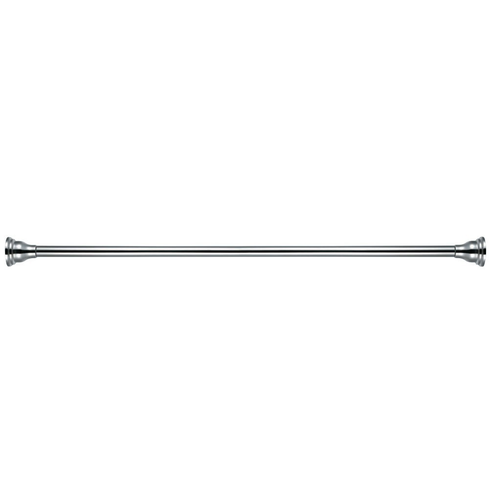 Kingston Brass Americana 72" Tension Shower Rod with Decorative Flange, Polished Chrome