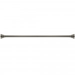 Kingston Brass Americana 72" Tension Shower Rod with Decorative Flange, Brushed Nickel